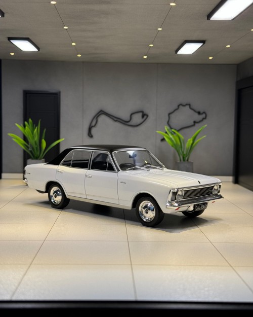 1969 CHEVROLET OPALA BRANCO COM TETO PRETO 1/24