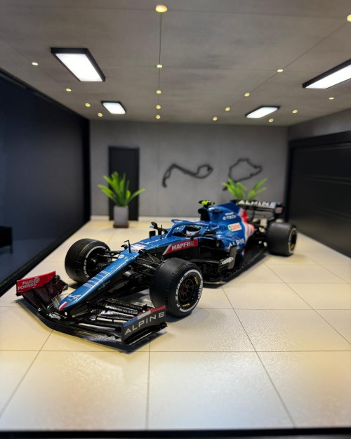FÓRMULA 1 F1 ALPINE A521 ESTEBAN OCON VENCEDOR GP HUNGRIA 2021 1/18