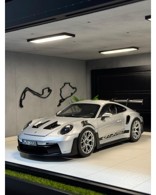 PORSCHE 911 992 GT3 RS SILVER 1/18
