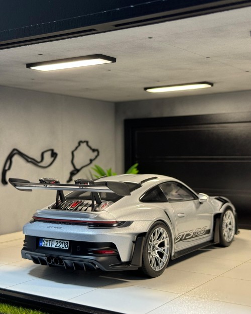 PORSCHE 911 992 GT3 RS SILVER 1/18