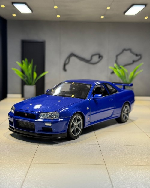 NISSAN SKYLINE GT-R R34 – AZUL 1/24